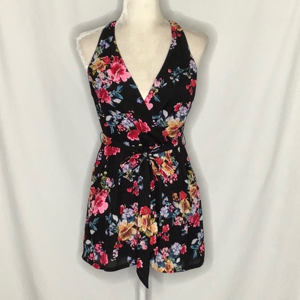 Express Gorgeous Moody Dark Floral Romper Size 2